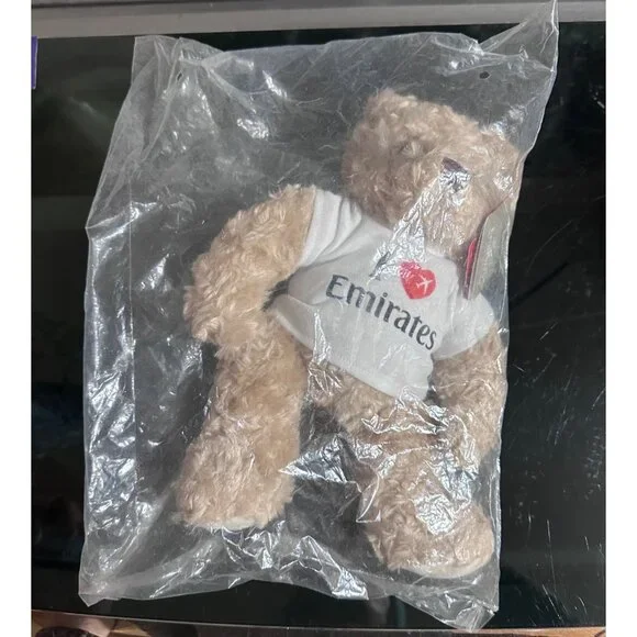 Emirates Airlines Collectible Teddy Bear In "I ❤️ Emirates" Shirt By Schäfer Toy - Picture 2 of 9